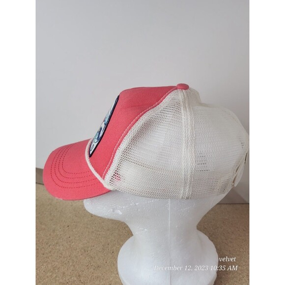 Billabong Aloha Mahola Hawaii Snapback Trucker Mesh Rope Hat Ball Foam Cap Peach - Picture 4 of 10